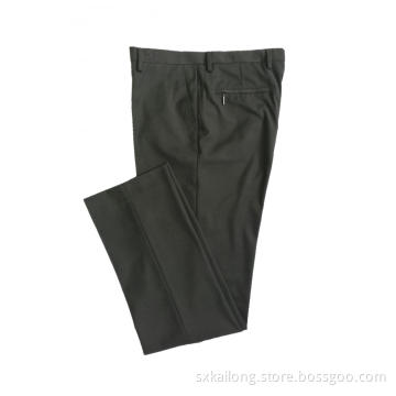 Black Pants with Back Pockets Zipper Men's Pants